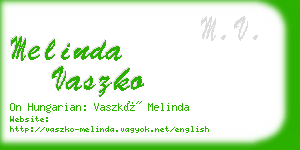 melinda vaszko business card